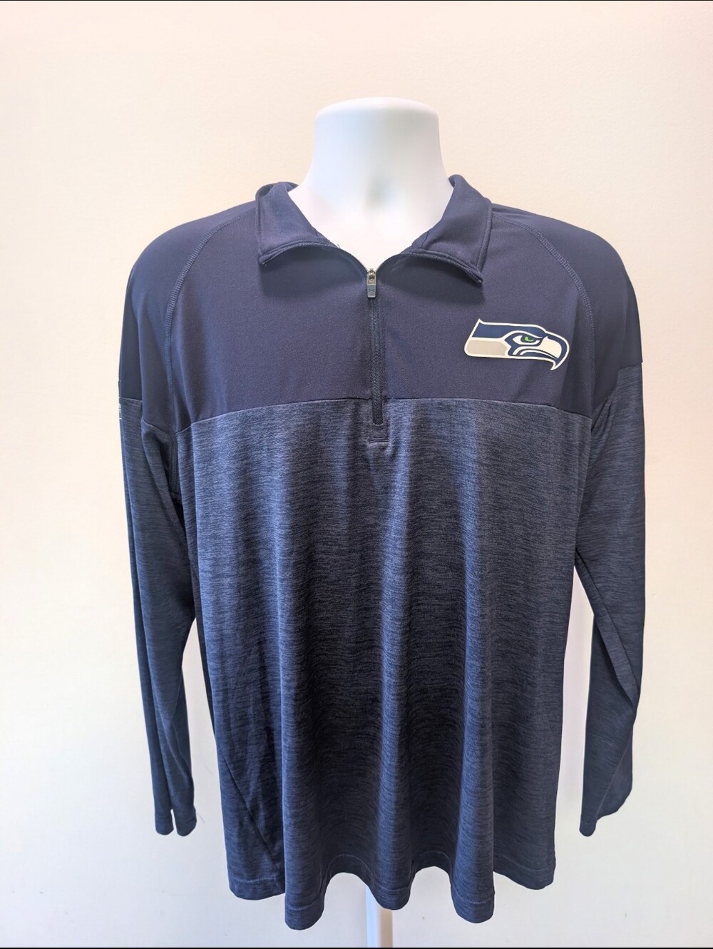 🏈 Seattle Seahawks NFL Combine Apparel 1/4-Zip Pullover L